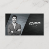 Carte De Visite Realtor, investisseur immobilier, Black Metallic (Devant)