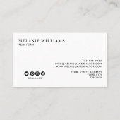 Carte de visite Réaltor minimal rose (Dos)