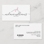 Carte de visite Réaltor minimal rose (Devant / Derrière)