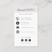 Carte De Visite Realtor Personnalisé Conception photo Verticale Mo (Dos)