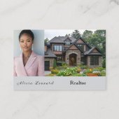 Carte De Visite Realtor Photo Brick House Kitchen Bedroom   (Devant)