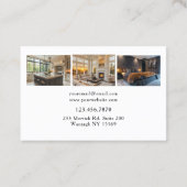 Carte De Visite Realtor Photo Brick House Kitchen Bedroom   (Dos)