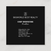 Carte de visite Realtor Photo personnalisée Modèle (Dos)