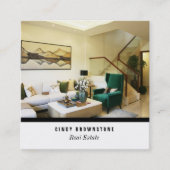 Carte de visite Realtor Photo personnalisée Modèle (Devant)