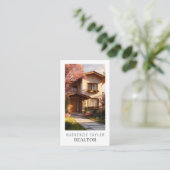 Carte De Visite Realtor Photo Professional Personalized QR Code (Debout devant)
