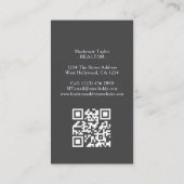 Carte De Visite Realtor Photo Professional Personalized QR Code (Dos)
