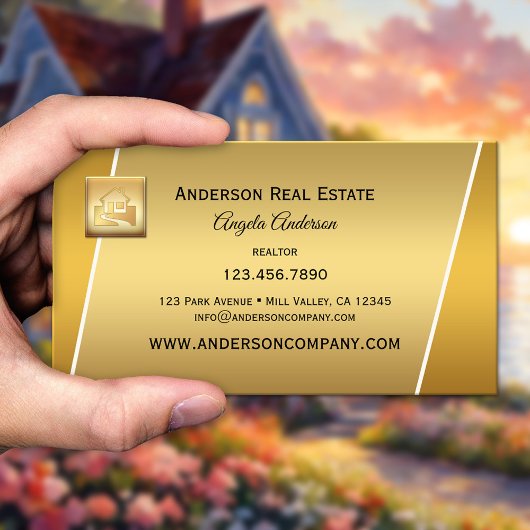 Carte de visite Realtor professionnelle avec logo 