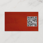 Carte de visite Realtor QR Code Enduit Marsala (Dos)