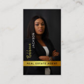 Carte De Visite Realtor Real Estate Agent Ajouter Monogramme photo (Devant)