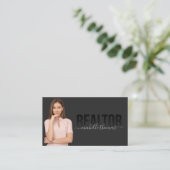 Carte De Visite Realtor Real Estate Agent Professional Ajouter une (Debout devant)