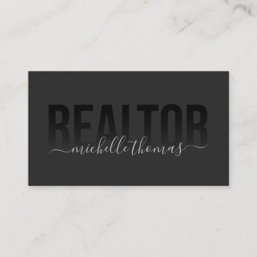 Carte De Visite Realtor Real Estate Agent Professional Ajouter une (Devant)
