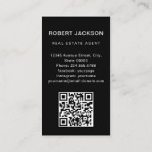 Carte De Visite Realtor Real Estate Agent Professional QR Code (Dos)