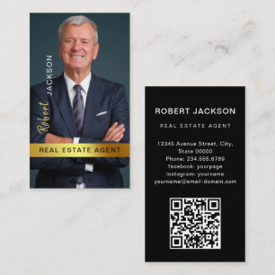Carte De Visite Realtor Real Estate Agent Professional QR Code