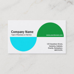Carte De Visite Recents alternatifs - bleu et vert
