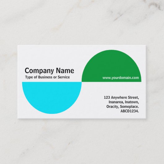 Carte De Visite Recents alternatifs - bleu et vert (Devant)