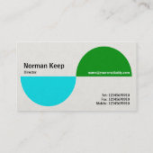 Carte De Visite Recents alternatifs II - Bleu et vert (Dos)