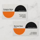 Carte De Visite Recents alternatifs II - orange et noir (Devant / Derrière)