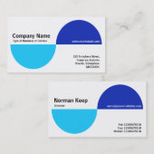 Carte De Visite Recents alternatifs - Nuances de bleu (Devant / Derrière)