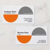 Carte De Visite Recents alternatifs - orange et gris (Devant / Derrière)