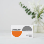 Carte De Visite Recents alternatifs - orange et gris (Debout devant)
