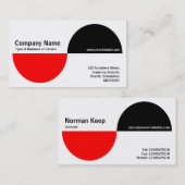 Carte De Visite Recents alternatifs - rouge et noir (Devant / Derrière)