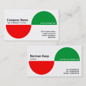 Carte De Visite Recents alternatifs - rouge et vert (Devant / Derrière)