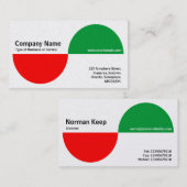 Carte De Visite Recents alternatifs - rouge et vert (or) (Devant / Derrière)