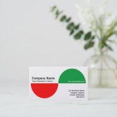 Carte De Visite Recents alternatifs - rouge et vert (or) (Debout devant)