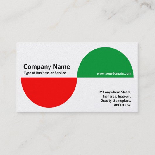 Carte De Visite Recents alternatifs - rouge et vert (or) (Devant)