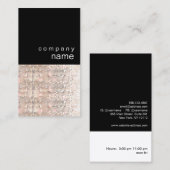 Carte De Visite Récepteur Sequin Moderne et Hip FAUX (Devant / Derrière)