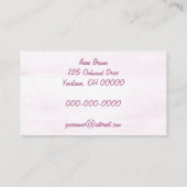 Carte De Visite Récepteur téléphonique rose dangereux (Dos)