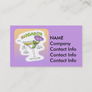 CARTE DE VISITE RECETTE DE MARGARITA ART COCKTAIL