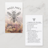 Carte De Visite Recette sur mesure de Bars de Caramel-Pecan fait m (Devant / Derrière)