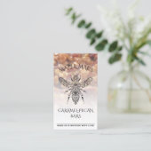 Carte De Visite Recette sur mesure de Bars de Caramel-Pecan fait m (Debout devant)