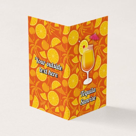 Carte De Visite Recette Tequila Sunrise (Extérieur)