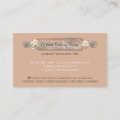 Carte De Visite Recettes maison Boulangerie Rolling Pin Floral (Dos)