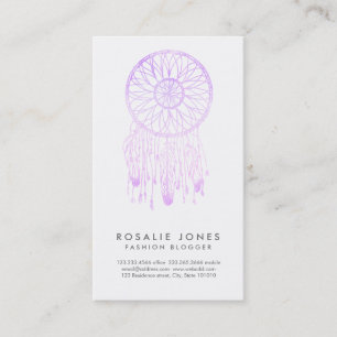 Carte De Visite Receveur de rêve d'aquarelle de lavande lunatique