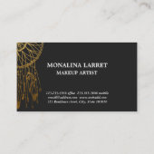 Carte De Visite Receveur rêveur de Bohème de feuille d'or moderne (Dos)