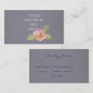 CARTE DE VISITE RECEVOIR CE QUE NOUS ATTENDONS À RECEVOIR PINK FLO