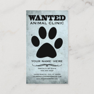Carte De Visite recherché : clinique animale
