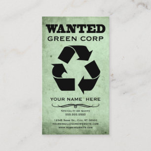 Carte De Visite recherché : corp vert