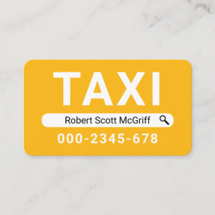 Carte De Visite Recherche Créative Votre Nom Taxi