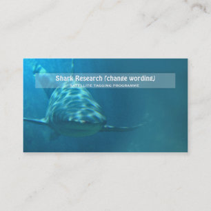 Carte De Visite Recherche de marine de biologie de requin