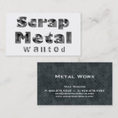 Carte de visite Recherché de mitraille (Devant / Derrière)