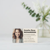 Carte De Visite Recherche d'emploi classique Crème simple minimale (Debout devant)