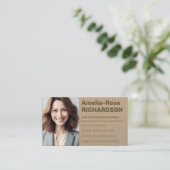 Carte De Visite Recherche d'emploi classique Minimum papier Kraft  (Debout devant)