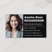 Carte De Visite Recherche d'emploi classique Papier Kraft noir ord (Devant)