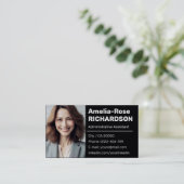 Carte De Visite Recherche d'emploi classique Papier Kraft noir ord (Debout devant)