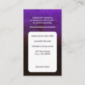 Carte De Visite Recherche d'emploi classique Plum foncé minimalist (Dos)