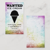 Carte De Visite recherché : glace (Devant / Derrière)